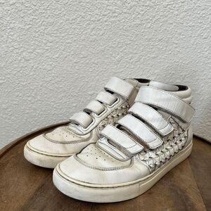 Zimmermann White Leather High-Top Velcro Trainer Sneakers Women's Size 38 US 7.5